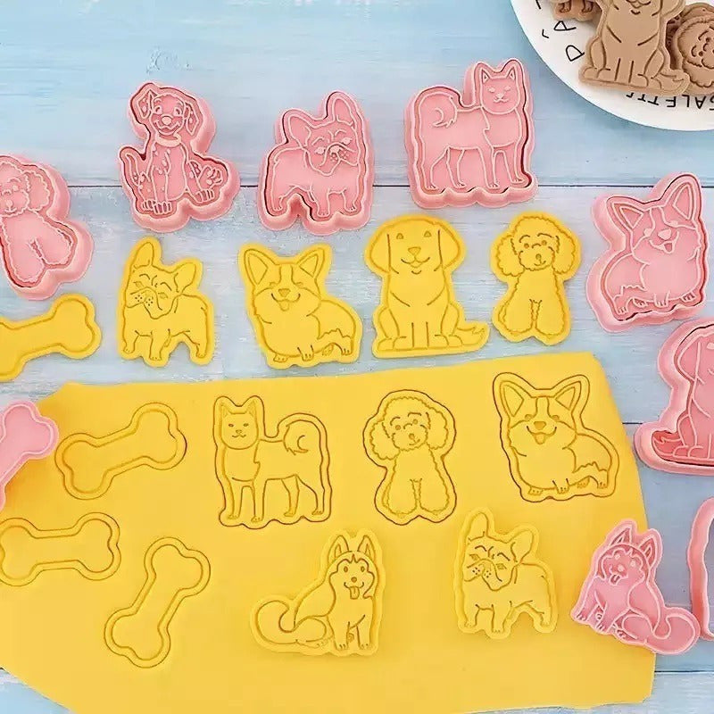 Molde Galletas Mascotas Moldes Para Galletas Perros Cortador Rosa Claro