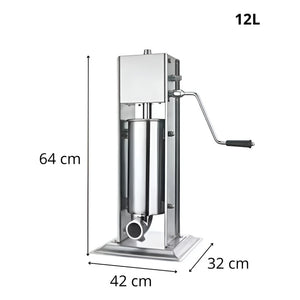 Embutidoras Manual Embutidora Vertical Acero Inoxidable 12l Embutidora 12l