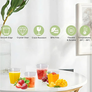 200 Vasos Plasticos Vasos Postre Vasos Acrilicos Postres 3oz Acrilico Vasos Plasticos Reutilizables Vaso Para Dulces Pocillo Para Postre Pasteleriuscl Transparente