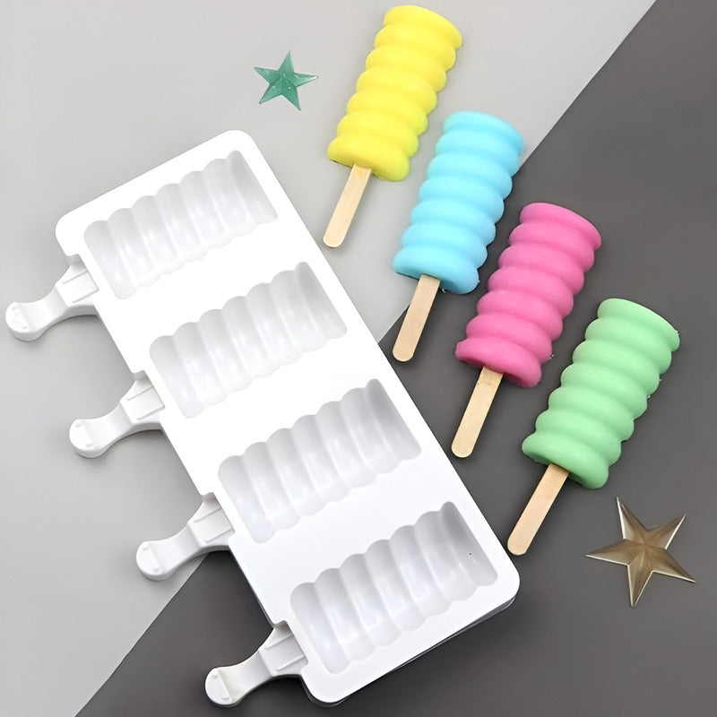 Moldes De Silicona Para Helados Molde Paletas Helado Pale395 - Blanco 92049