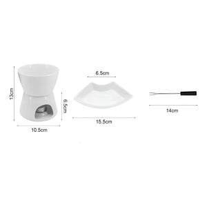 Fondue Queso Juego De Fondue Ceramica Fondue Chocolate 10pcs Blanco