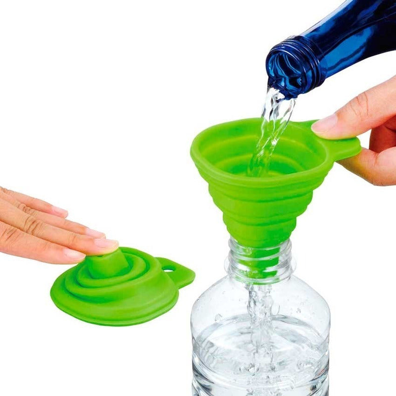 Pack X6 Embudo Plastico Embudo De Silicona Plegable Embudo