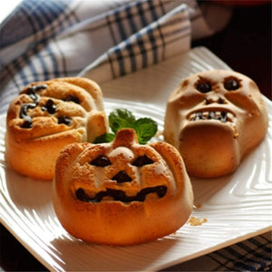 X2 Moldes Halloween Moldes Silicona Halloween De Calabaza 7 Pack X2 Naranja 7 Figuras Calabaza