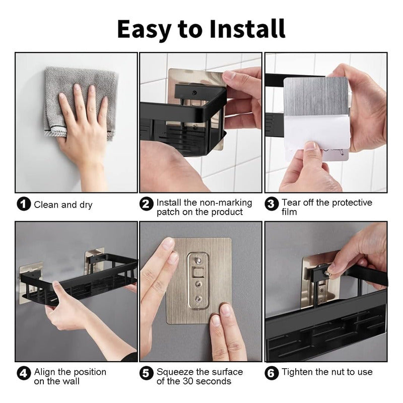 X2 Organizador Ducha Organizador De Ducha Repisa Para Ducha  Negro