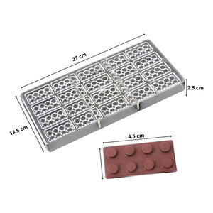 Molde Para Chocolate Moldes Policarbonato Moldes Lego 20 Cav