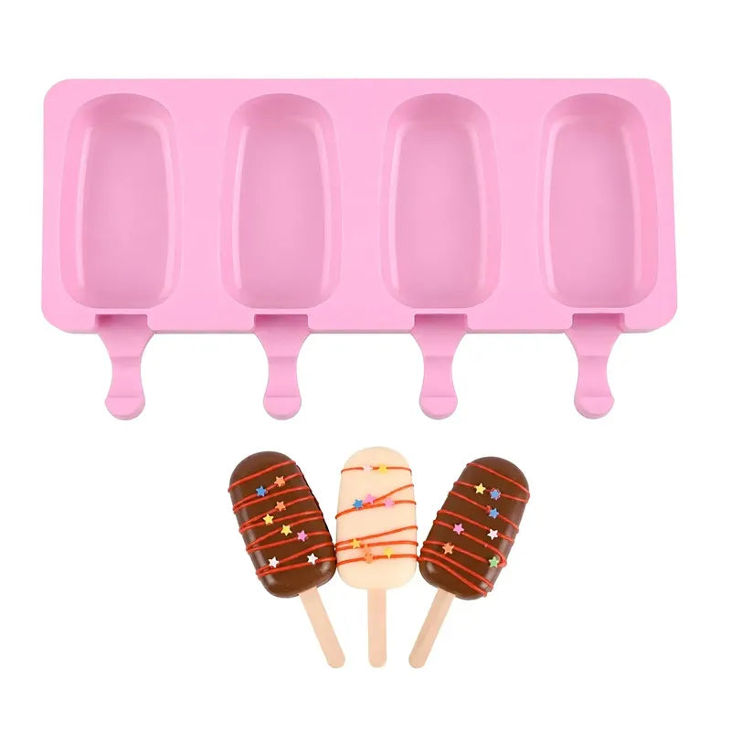 Moldes De Silicona Para Helados Molde Silicona Reposteria Helado 0417 Moldes De Silicona Para Paletas Para Cake Pop... Multicolor