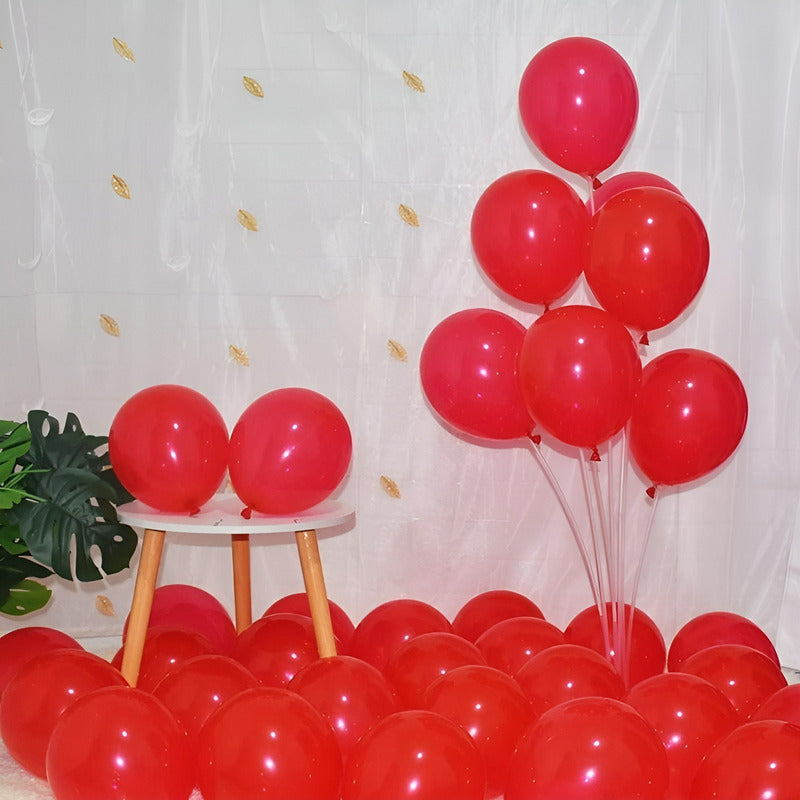 X50 Set De Globos Cotillon Fiesta Globos De Cumpleaños 25cm Rojo Globos De Cumpleaños