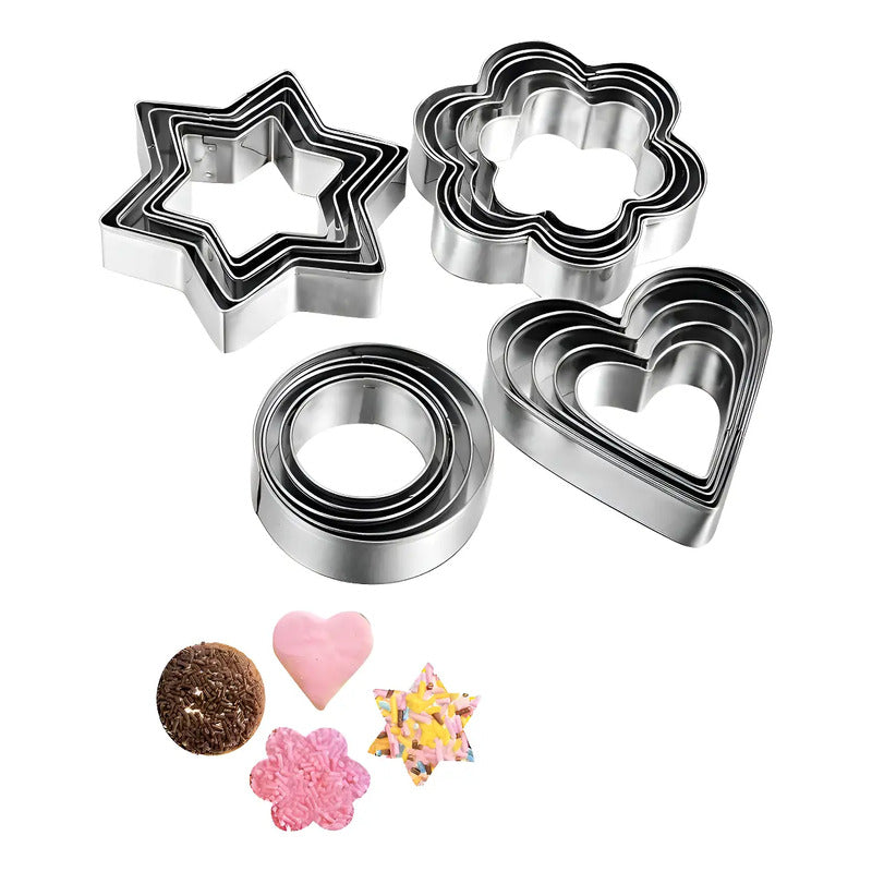12 Moldes De Galleta Cortador Galletas Moldes Galletas 867 Cortador De Galletas Accesorios De Pastelería Cortadores De... Plateado