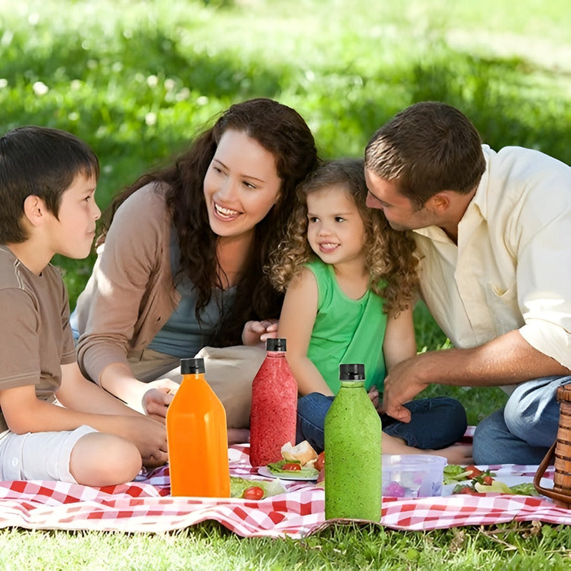 12 Botellas Con Tapa Botellas Plasticas Transparentes 1000ml Tranparente
