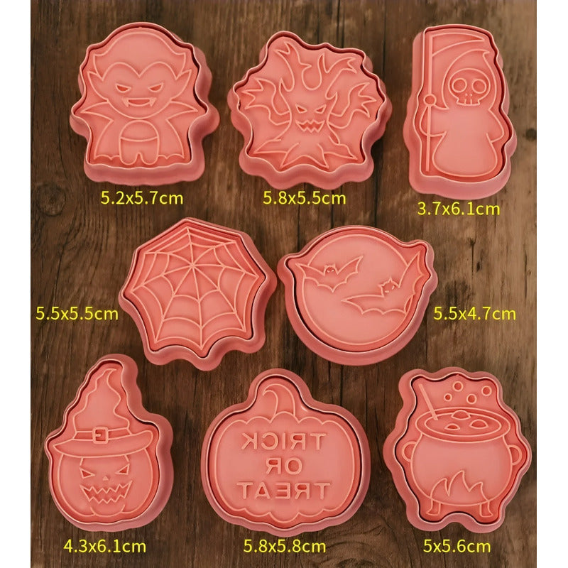 8 Moldes Para Galletas Cortadores De Galletas De Halloween Rosa