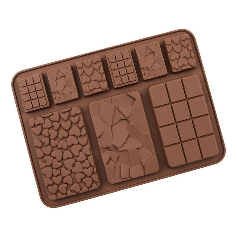 Moldes De Chocolates Moldes Barra De Chocolate Silicona B9  Marrón