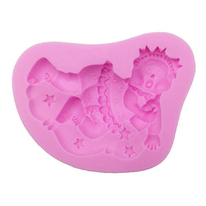 Molde De Silicona Molde Angel Bebe Molde Fondant Angel Bebe