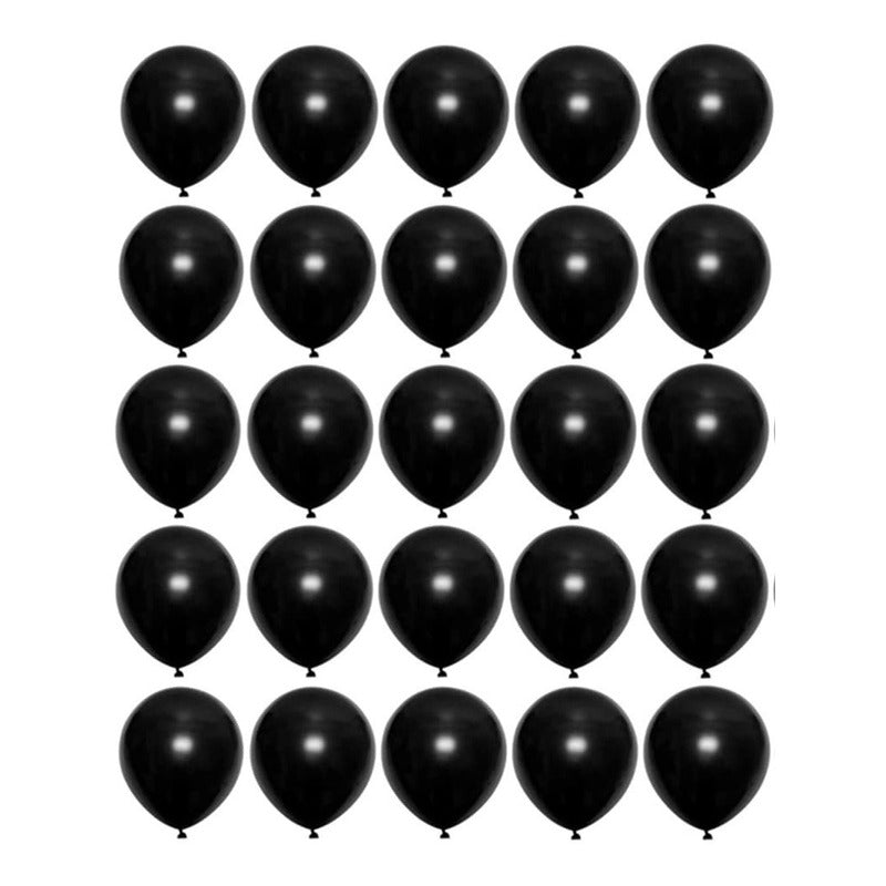 Pack X25 Set De Cumpleaños Globos Cumpleaños Globos Negro Negro 100935