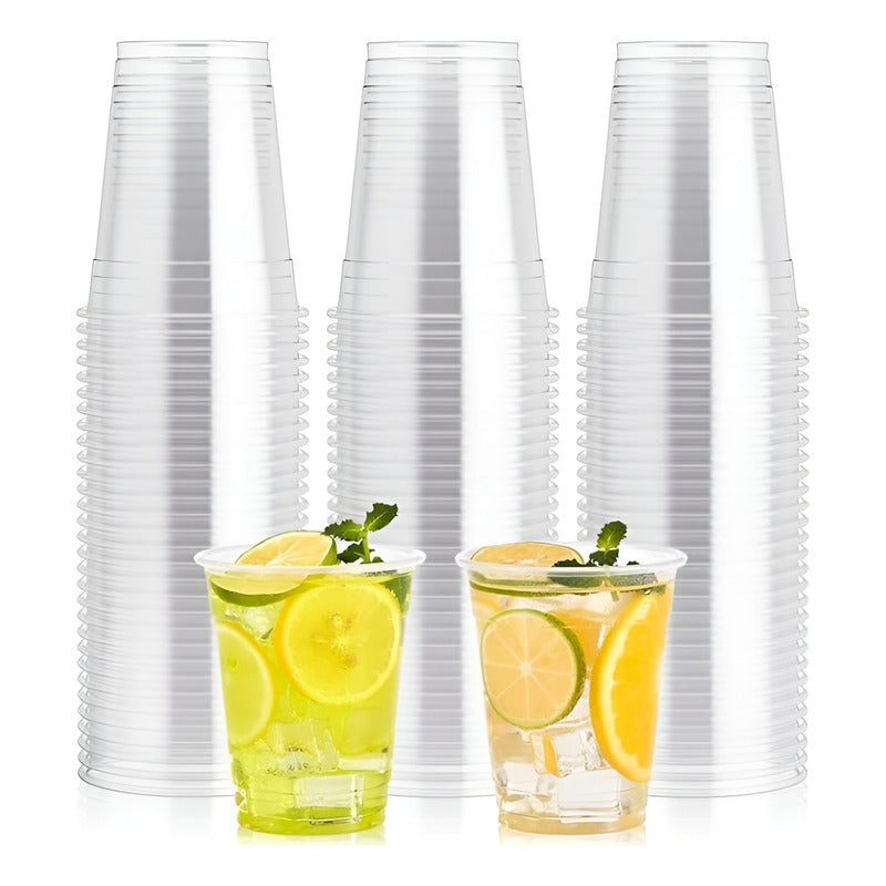 100 Vasos Desechables Plasticos Vaso Para Bebidas 13oz 400ml Trasparente