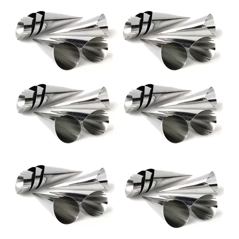 36 Cono Molde Para Cannoli Cachito Croissant Pan Cono Cachit Gris