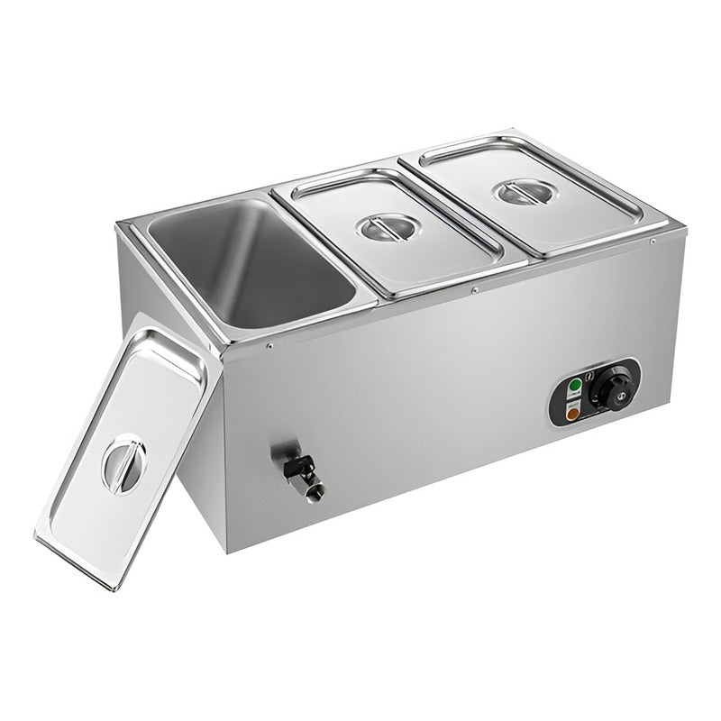 Chafer Electrico Buffet Baño Maria Bufetera 3 Depositos 5.5l Chafer Deposito 3cav