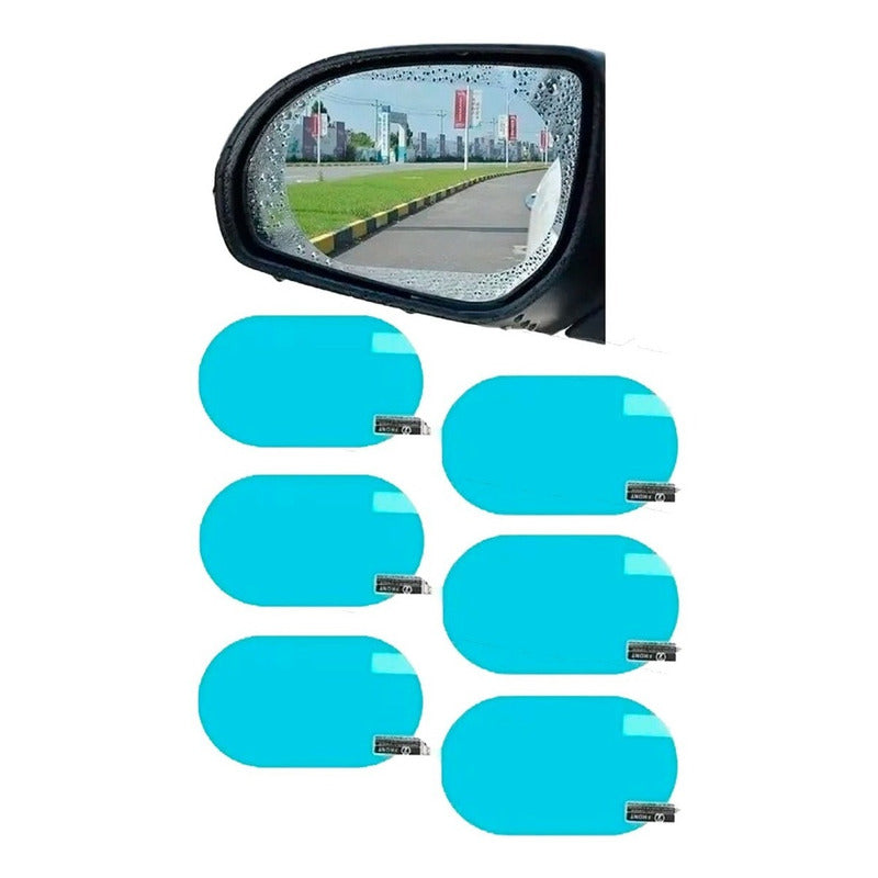 6 Lamina Antiempañante Anti Agua Laminas Espejo Retrovisor