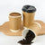 25 Vasos Desechables Vaso Cafe Kraft Doble Pared C/tapa 8oz