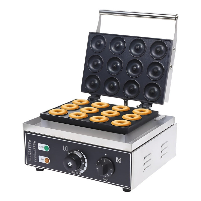 Maquina De Donuts Maquina Mini Donuts Maquina 12 Donas 1500w Plateado / Maquina Mini Donuts 12