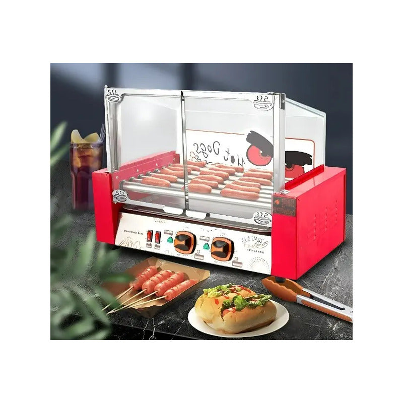 Parrilla Hot Dog Rostizador Vienesas Calentador Pan 7 Roller Máquina Eléctrica Acero Inoxidable Uso Comercial Rostizador Eléctrico Calentador De Pan Hot Dog Rostizador Vienesas Eléctrico Pasteleriuscl