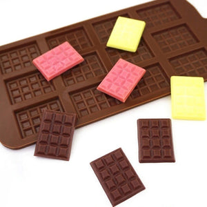 6 Moldes De Chocolate Molde Barra Chocolate Silicona Barrita Marrón