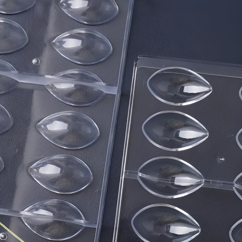 Set X2 Moldes Para Bombones Molde Para Chocolate Ovalados Transparente / Molde Ovalado 16cavid