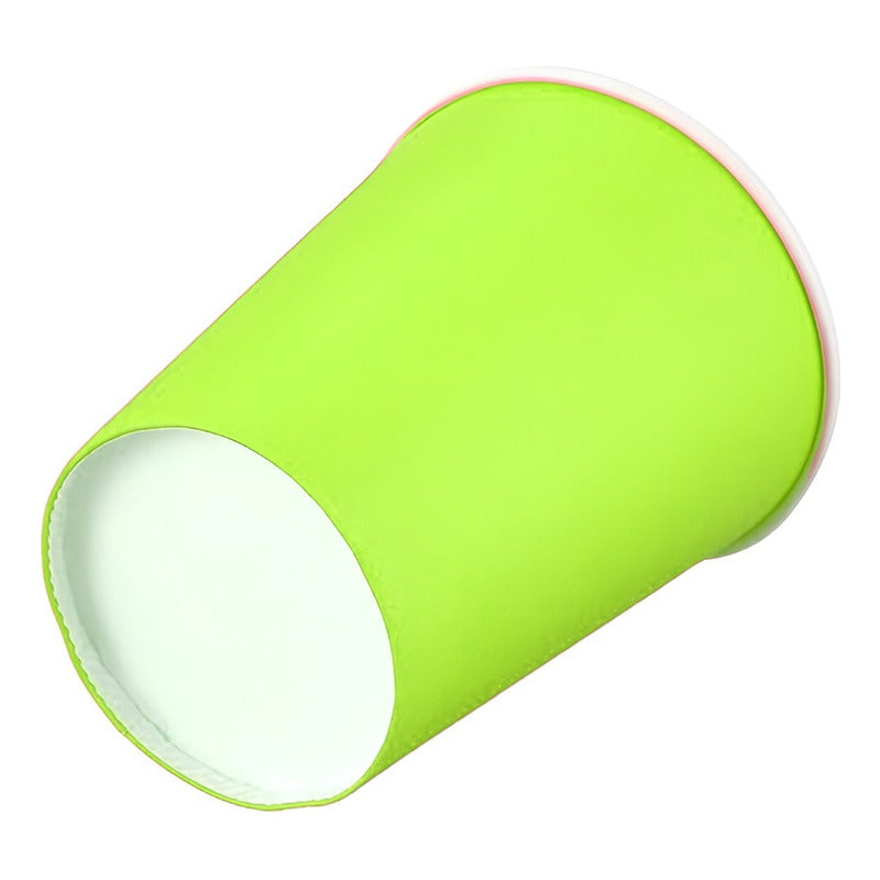 Pack X10 Vasos Desechables Vasos De Cumpleaños Verde 250ml Verde Manzana 1651