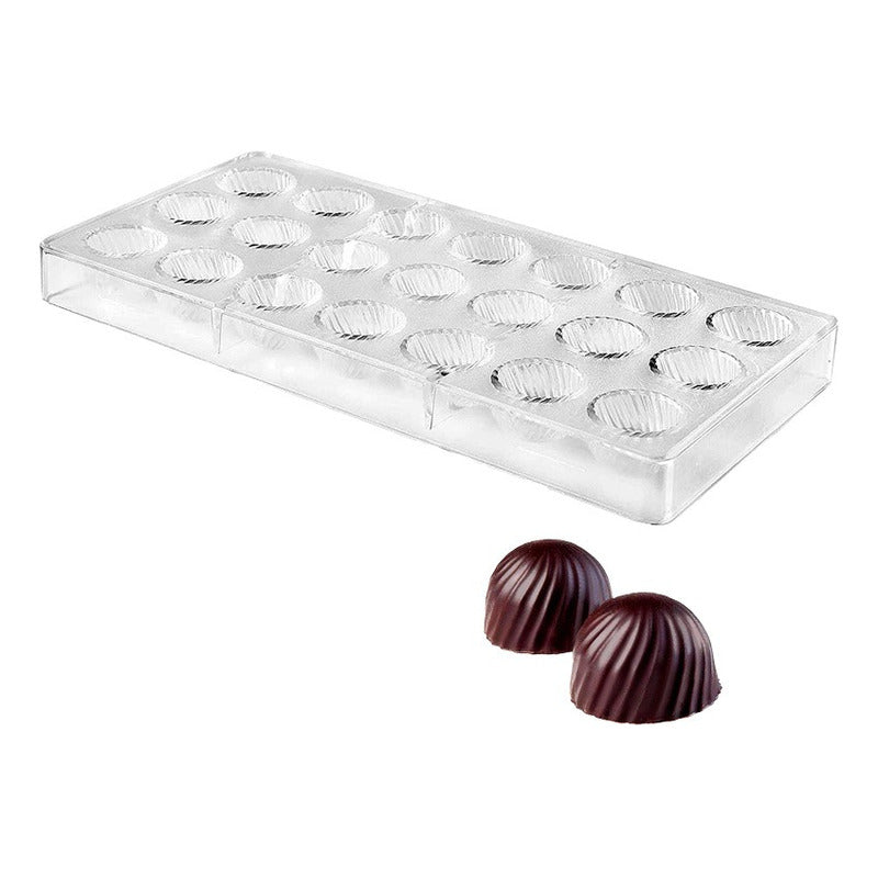 Moldes Chocolate Moldes De Chocolate Policarbonato Trufa Gris