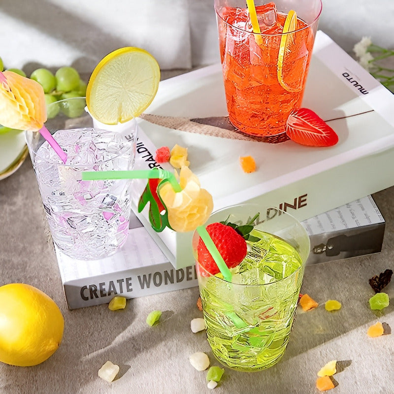 25 Set Vasos Desechables Vaso Plastico Vaso Acrilicos 438 Ml Transparente