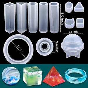 Moldes De Resina Epoxica Molde Artesanias Aros 85pcs Molde Recina Moldes Resina Epoxica Para Artesanias Joyeria Moldes Para Manualidades Surtidos Para Resina Kit De Moldes De Resina Pasteleriuscl
