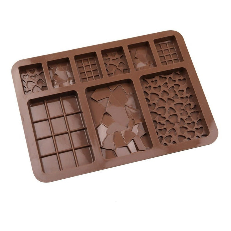 X2 Moldes De Chocolate Moldes Barra De Chocolate Silicona B9 Pack X2 Marrón Barras B9