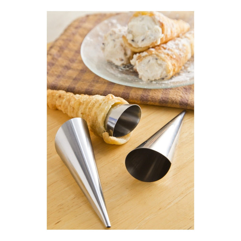 36 Cono Molde Para Cannoli Cachito Croissant Pan Cono Cachit Gris