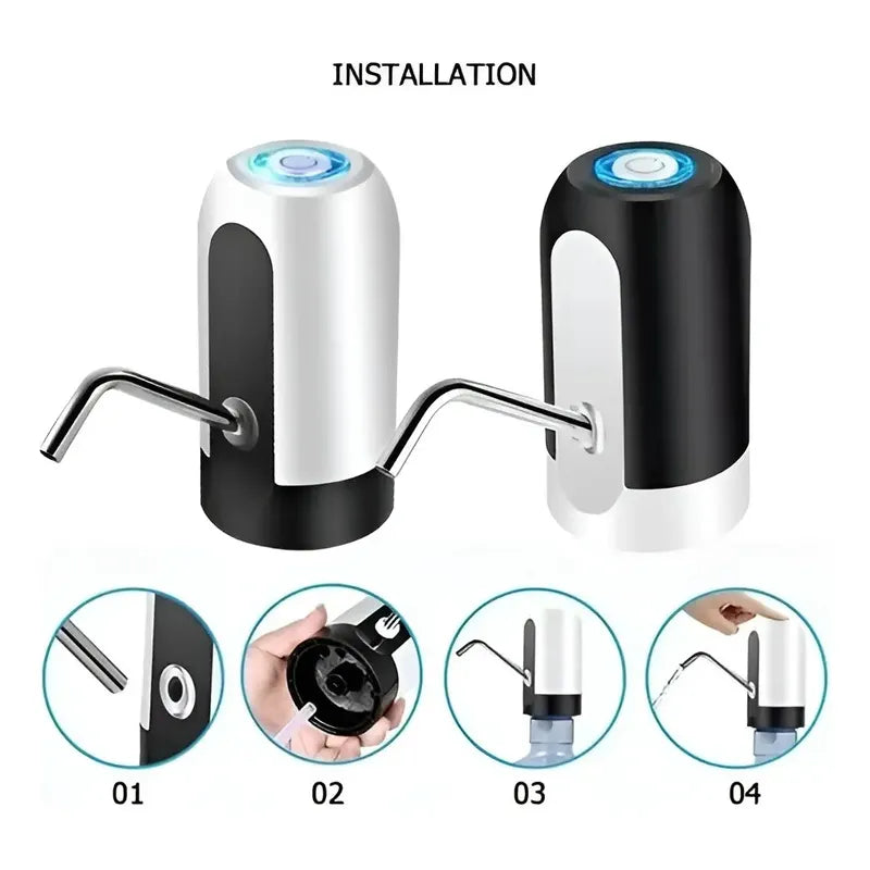 Bomba Dispensador Usb Agua Electrónico Recargable Botellón  Blanco