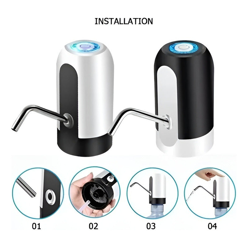 Bomba Dispensador Usb Agua Electrónico Recargable Botellón  Blanco