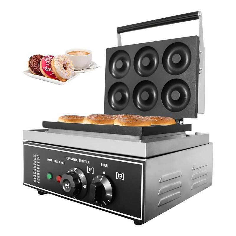 Maquina Mini Donuts Maquina De Donuts Maquina 6 Donas 1550w Plateado