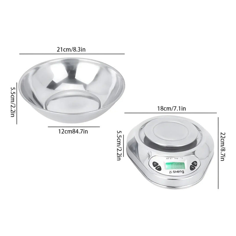 Pesa Gramera Pesa Digital Cocina Balanza Cocina 5kg/0.1g Pesa De Comida Pesa De Alimentos Balanza Digital Cocina Pesa Cocina Bascula Cocina Gramera Digital Balanza De Cocina Digital Pasteleriuscl