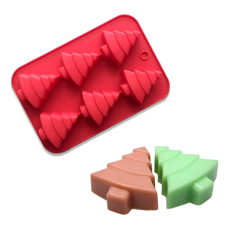 Molde De Navidad Moldes Navidad Molde Silicona Navidad Pino Multicolor