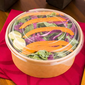 Pack X200 Bowls Plastico Bowl Con Tapa Polipapel Kraft 500cc Envase Bowl Kraft Bowl Desechable Carton Bowl Plástico Envase Desechable Bowl Ensalada Papel Kraft Bowl Kraft Con Tapa Pasteleriuscl