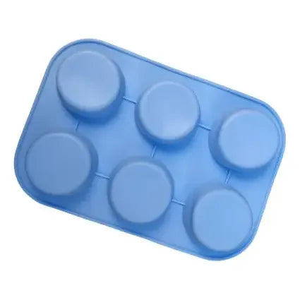Pack X2 Moldes Silicona Moldes Cupcake Molde 6 Cavid Muffin  Multicolor