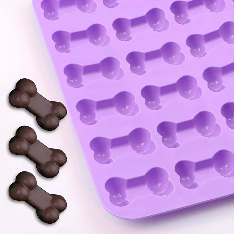 4 Molde Silicona Huesito Molde Patita Molde Pata Molde Hueso - Multicolor