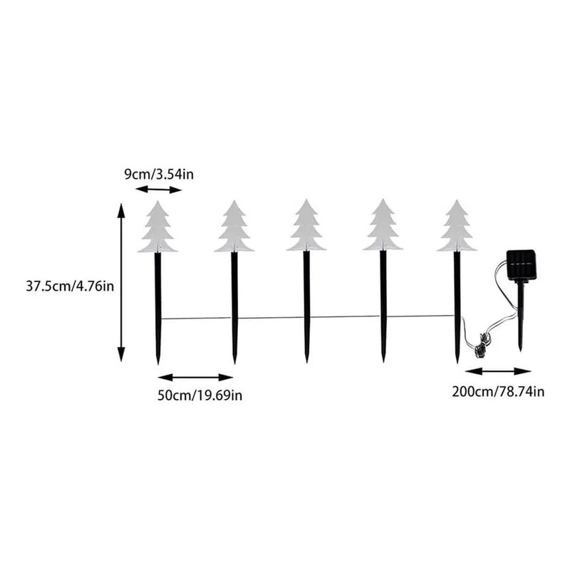 X10 Luces Navideñas Luces Navideñas Solares Arboles Navidad Amarillo