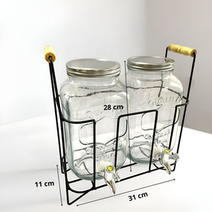 Jarras Dispensador Jugos Con Atril Dispensadores Dobles 3.8l