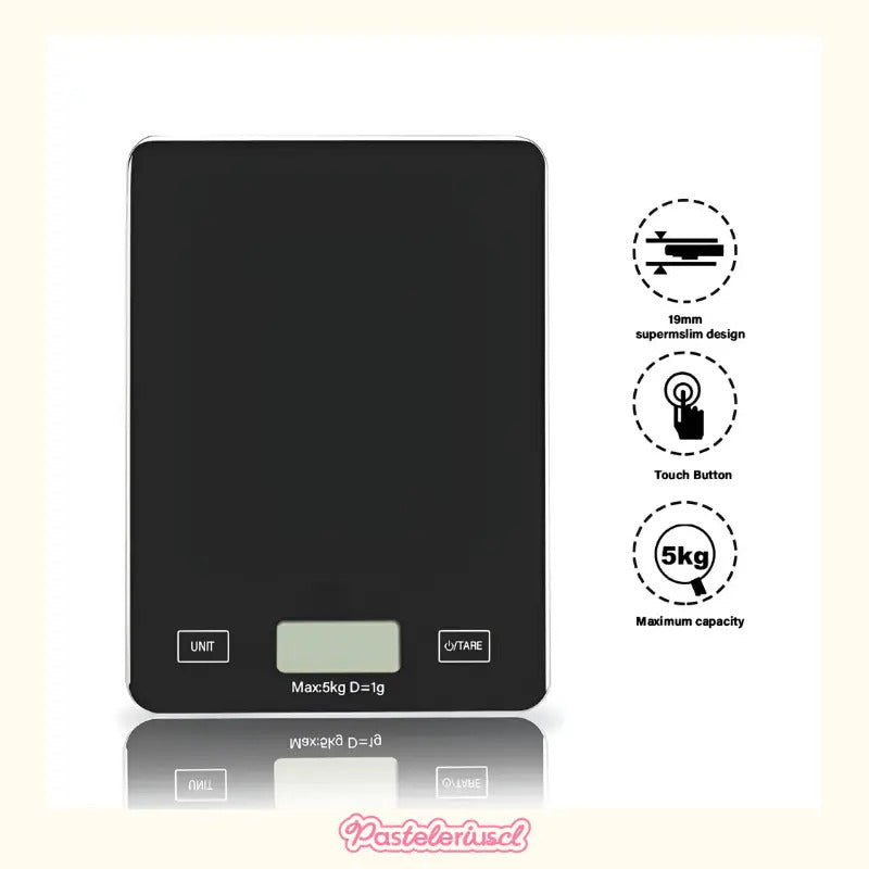 Gramera Digital Pesa Gramera Cocina Pesa Alimentos 5kg/1g Balanzas Digitales Bascula Comercial Gramera Digital Balanza Digital Balanza Para Pesar Moderna Balanza Digital Negra Pasteleriuscl Negro 5 Kg