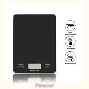 Gramera Digital Pesa Gramera Cocina Pesa Alimentos 5kg/1g Balanzas Digitales Bascula Comercial Gramera Digital Balanza Digital Balanza Para Pesar Moderna Balanza Digital Negra Pasteleriuscl Negro 5 Kg