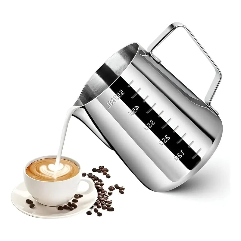 Jarra Leche Acero Lechero Barista Espumador De Leche 550ml Plateado / Jarra Leche Acero 550ml