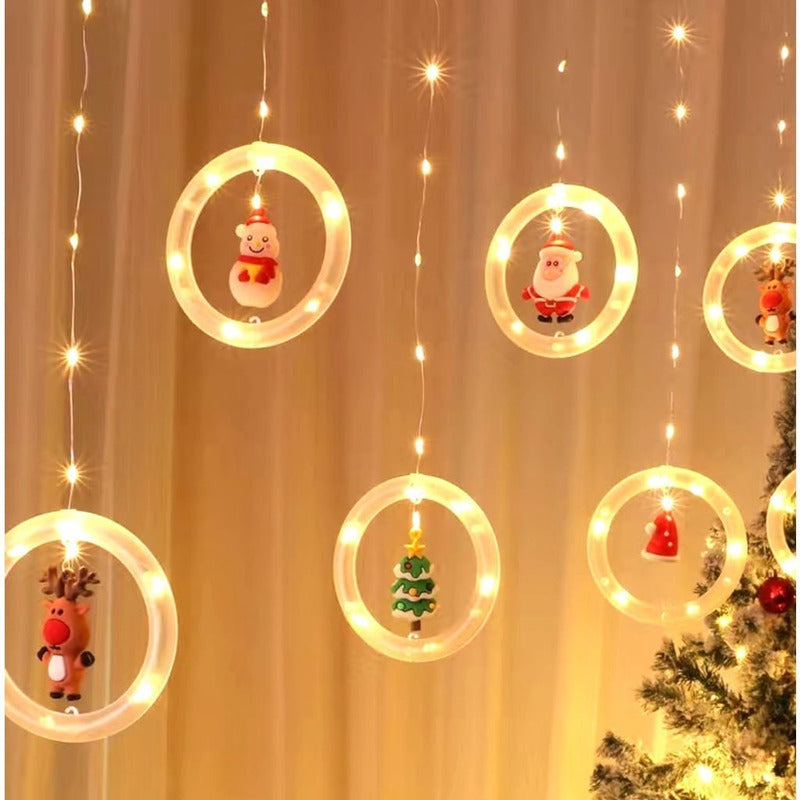 Cascada Guirnaldas Navidad Luces Guirnalda Luces Navideñas