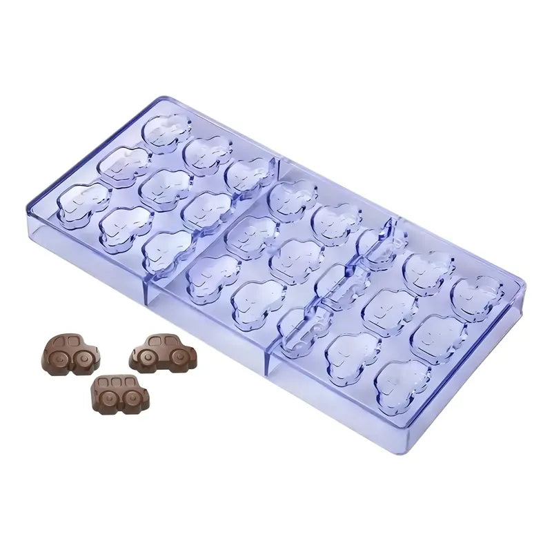 Moldes Policarbonato Molde Para Chocolate Molde Autos 24 Cav Transparente / Molde Policarbonato Autos 24 Cav