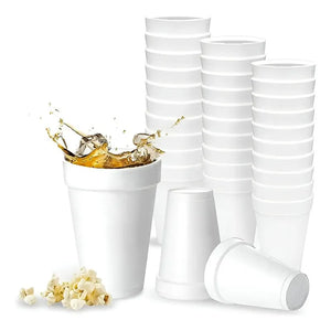 50 Vasos Desechables Plumavit Termico Vaso Cafe 10oz 296ml Blanco 8983