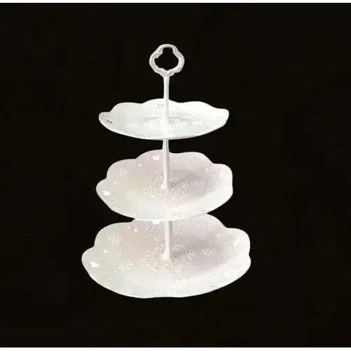 Porta Torta Porta Cupcakes Porta Cupcake Redondo 3 Niveles Blanco