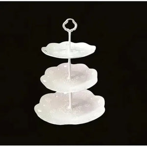 Porta Torta Porta Cupcakes Porta Cupcake Redondo 3 Niveles Blanco